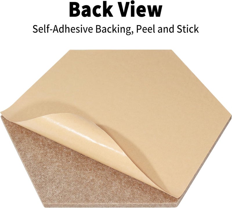 AIBOVI Fwpelt 12'' Large Hexagon Cork-Bulletin Board Tiles Adhesive 10 Pack Frameless Corkboard Hexagonal Prayer Vision Cork Board for Office Wall Decor, Hex Tack Pinboard with 30 Push Pins - Image 4